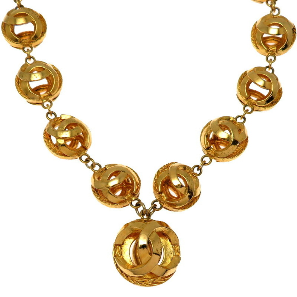 CHANEL Gold Logo Necklace